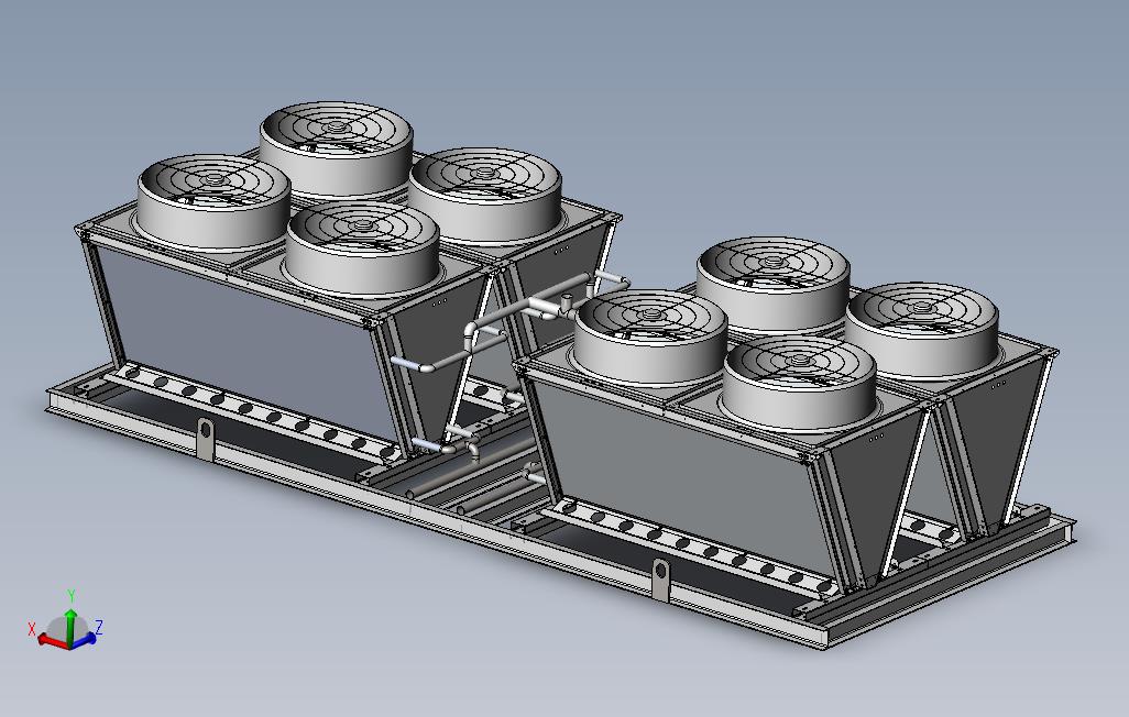 机架上有4个冷凝器