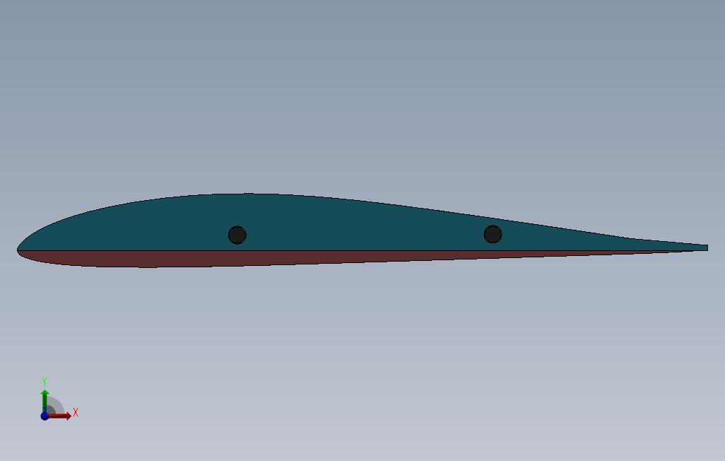 3D打印RC滑翔翼 正面视图