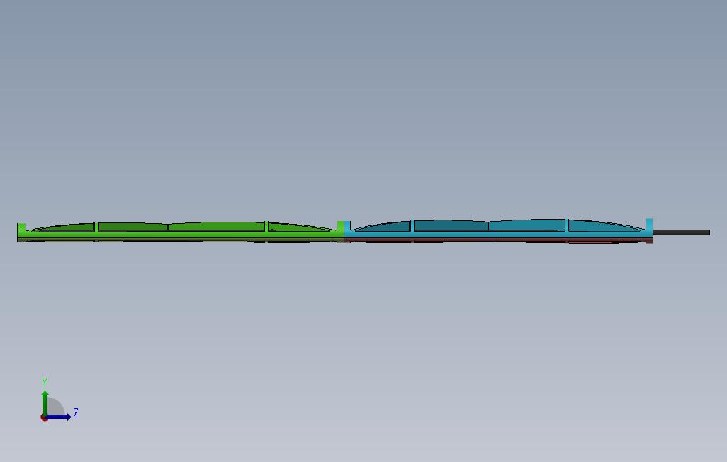 3D打印RC滑翔翼 左侧视图