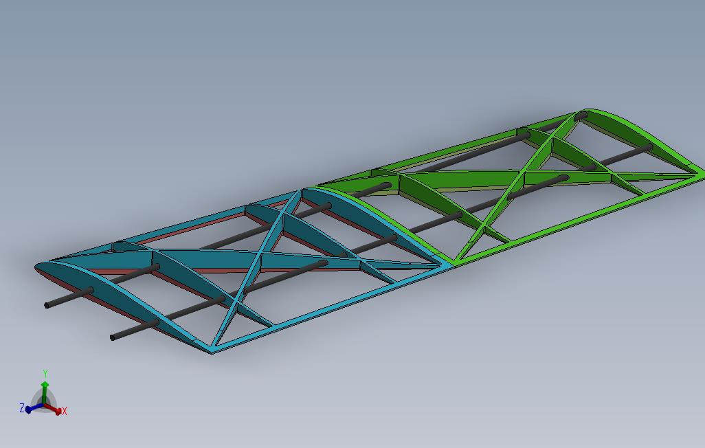 3D打印RC滑翔翼 主视图