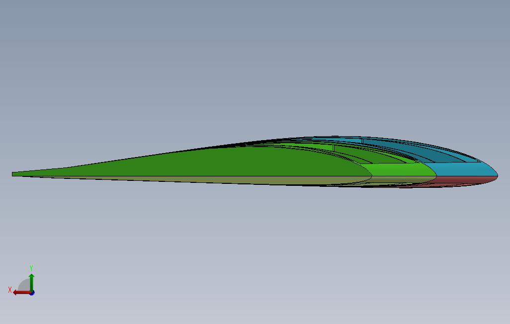 3D打印RC滑翔翼 背面视图