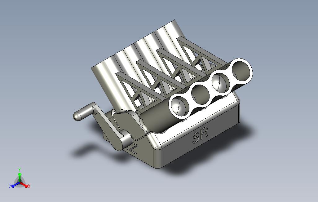 3D打印V8发动机