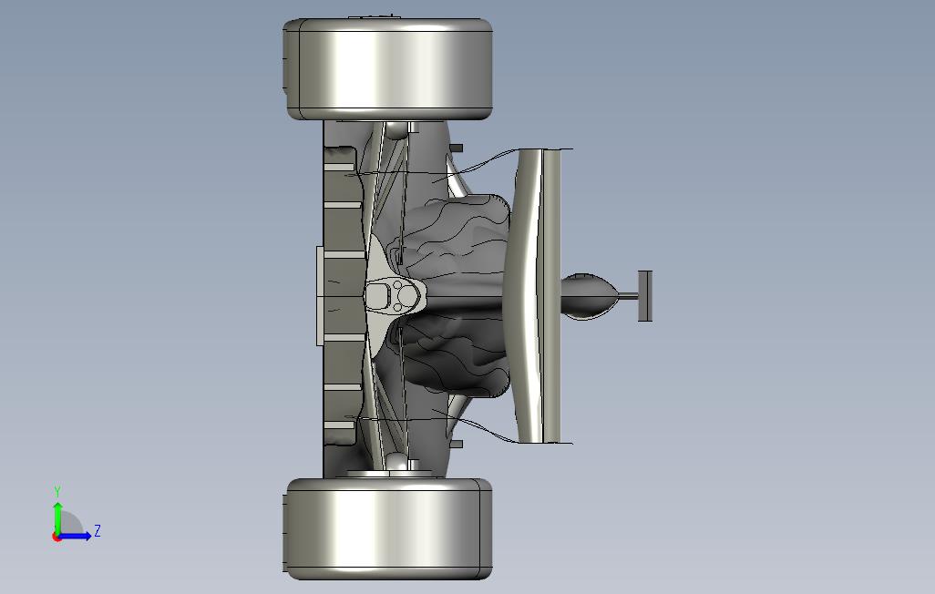 F1赛车 左侧视图