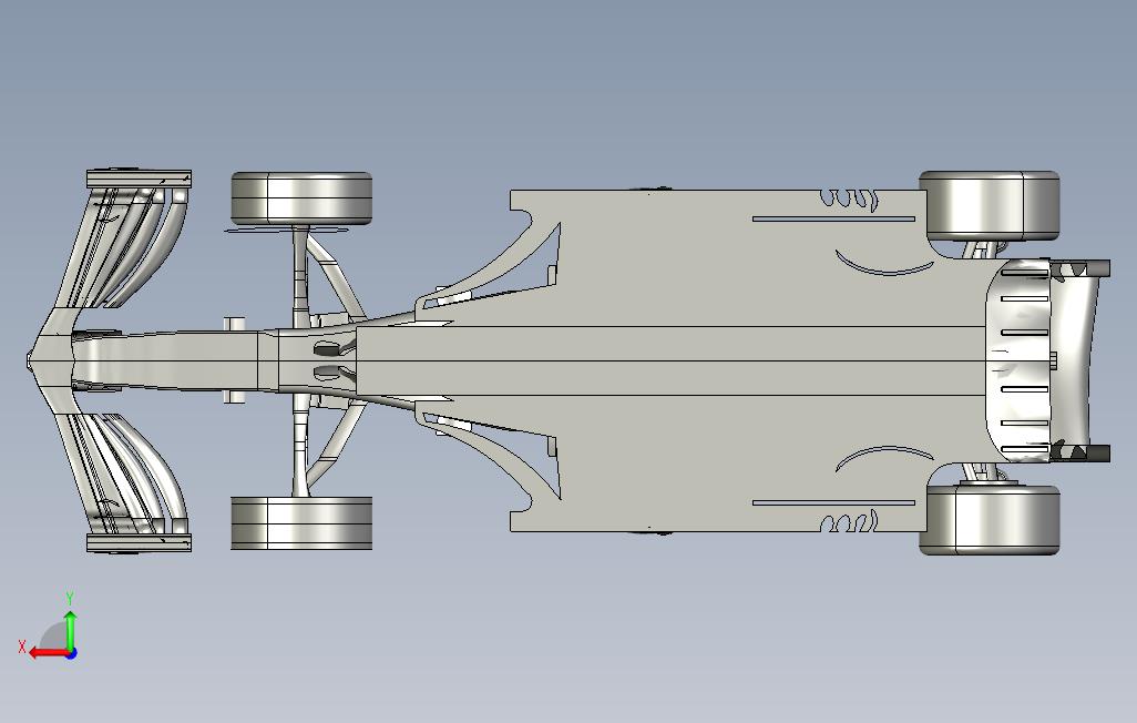 F1赛车 背面视图