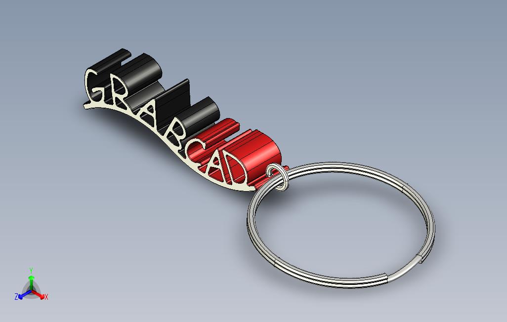 GRABCAD钥匙链，
