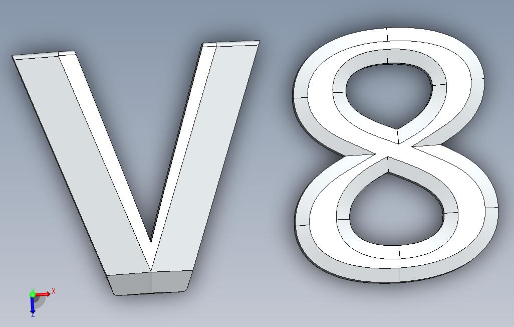 V6、V8和V12标牌