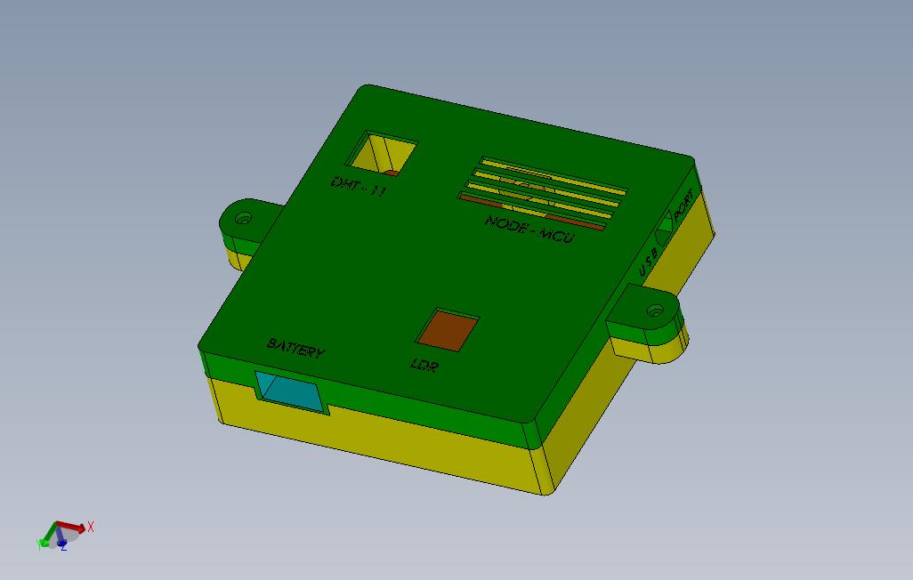 PCB板支架外壳 主视图