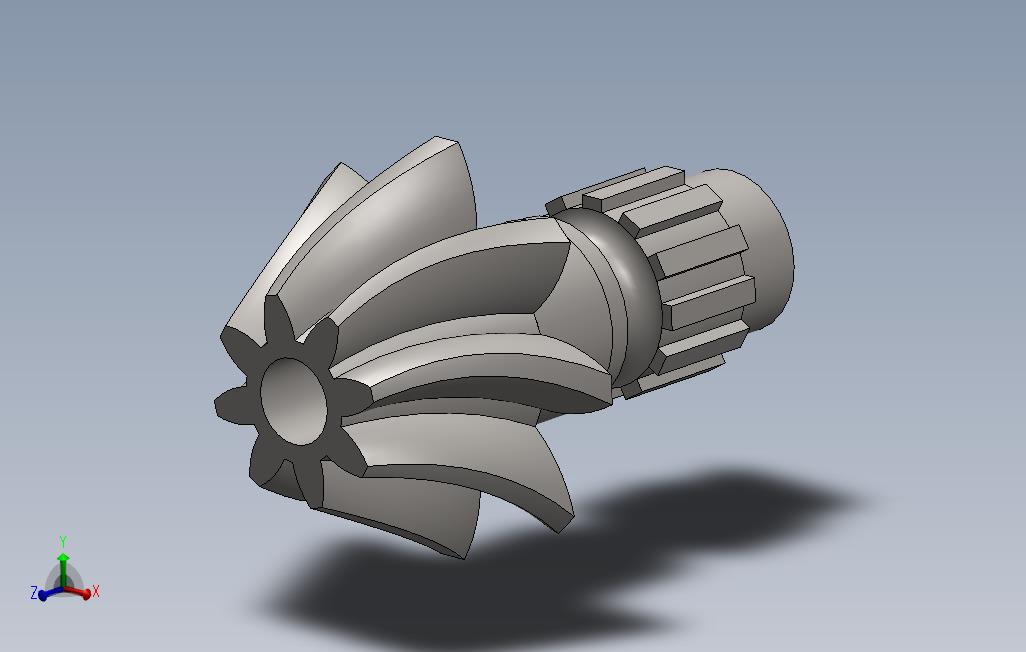 螺旋斜面齿轮 Solidworks 2016 模型图纸免费下载 懒石网