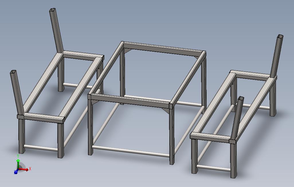 桌子和长凳的焊接结构