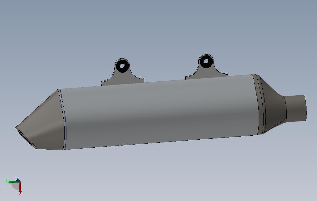 KTMEXC5排气消声器CAD