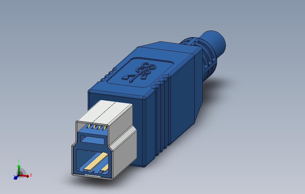 USB3.B型电缆插头
