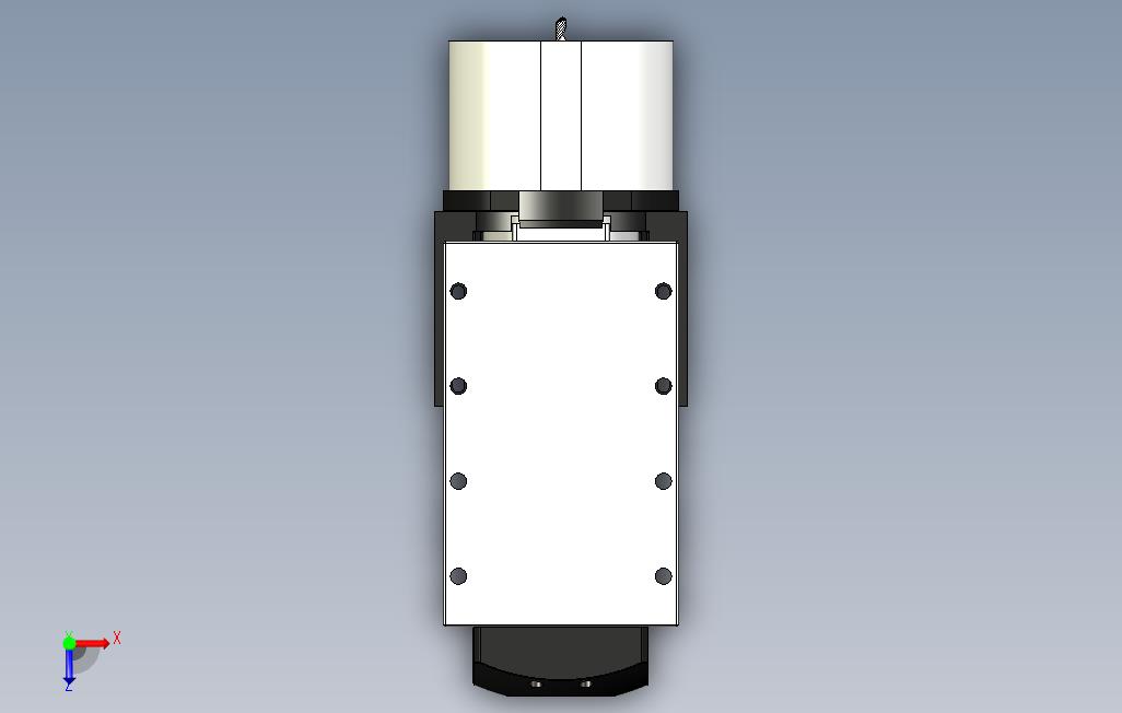 华江风冷主轴1.5kw防尘套 俯视图