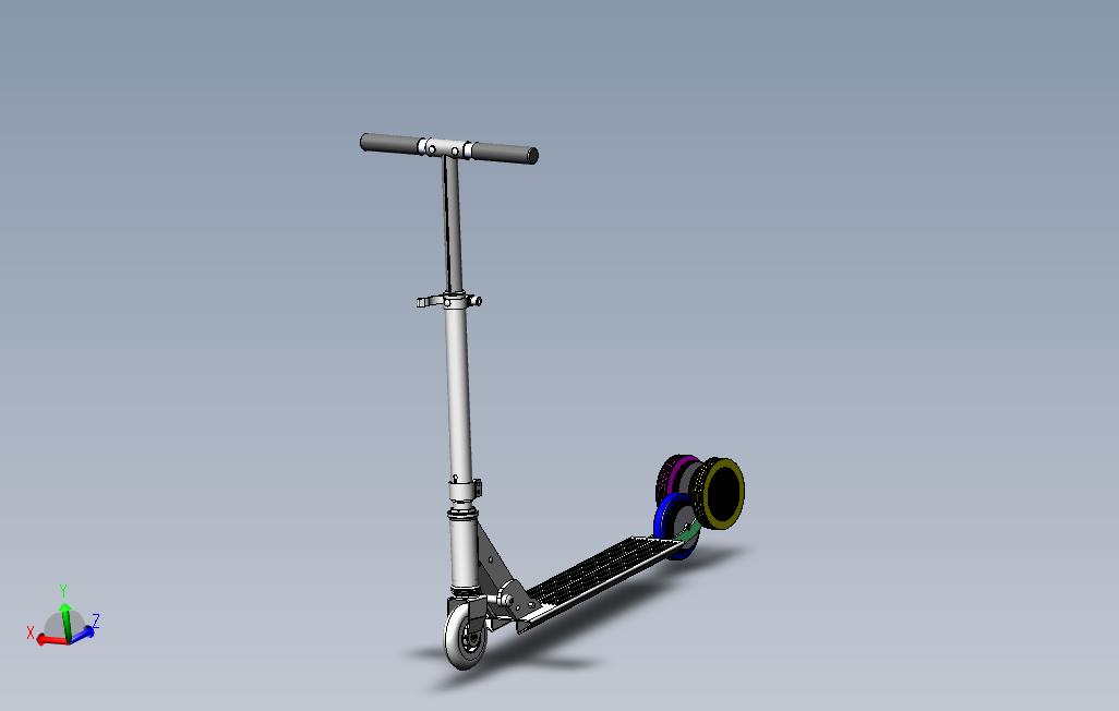 带辅助驱动轮的踏板车