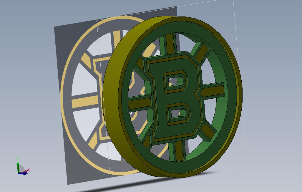 波士顿布鲁因斯LOGO3D