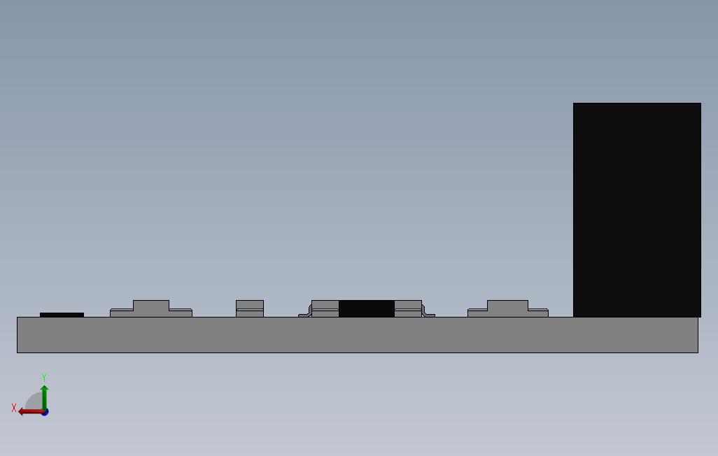 用于CNC或3D打印机的光学末端止动器 背面视图