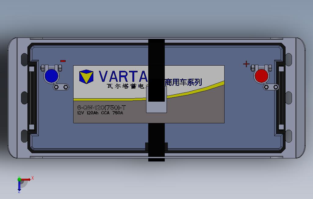 12V电池 俯视图