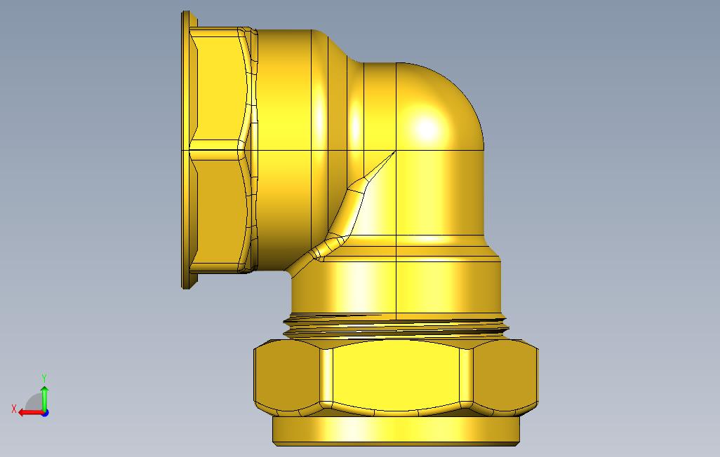 22mm34BSP90°管道管接头