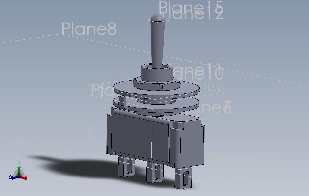 3方式切换开关_SOLIDWORKS 2016_模型图纸免费下载 – 懒石网