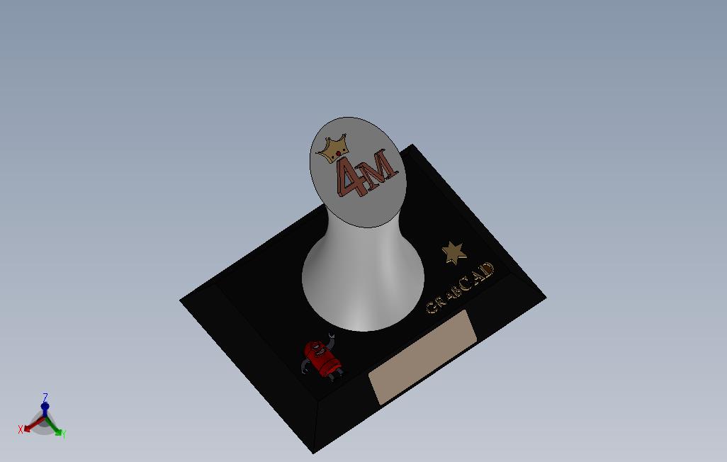 3D可打印4万会员挑战奖杯