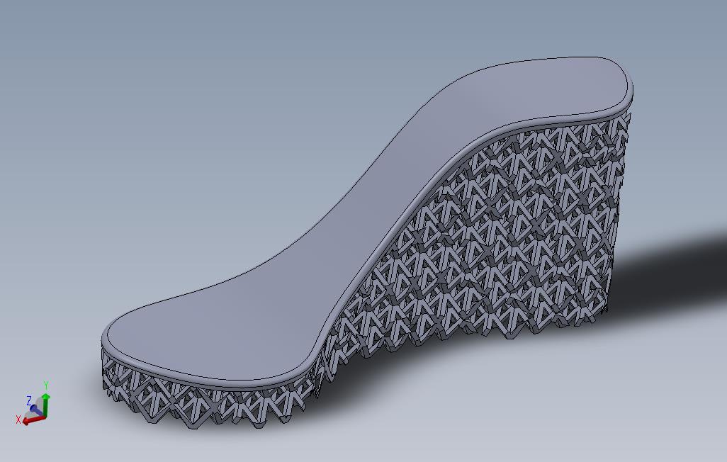 3D打印高跟鞋_SOLIDWORKS 2015_模型图纸免费下载 – 懒石网