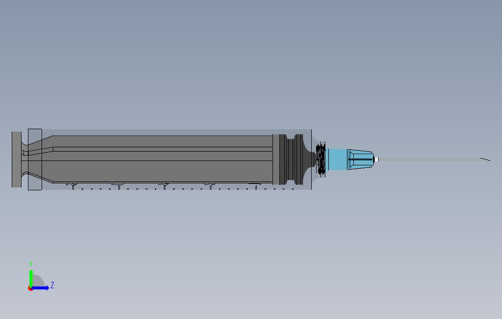 5cc23G注射器 左侧视图