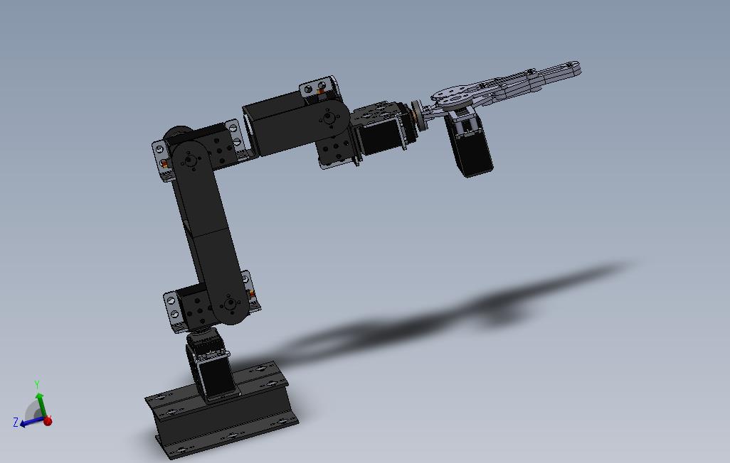 5DOF机械臂_SOLIDWORKS 2018_模型图纸免费下载 – 懒石网