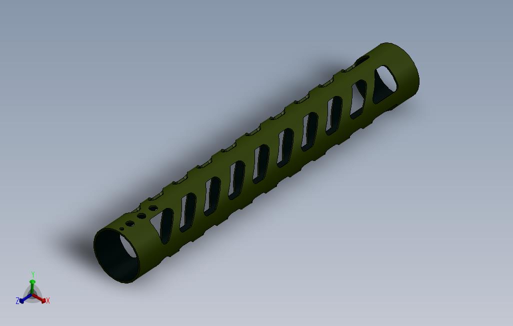 AR-15自由浮管机身 主视图
