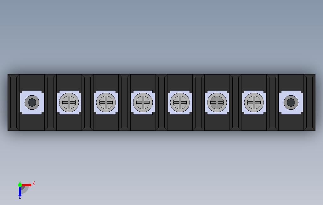 ConectorBendalc2、3e6通孔Bendal连接器,带2、3和6针 俯视图