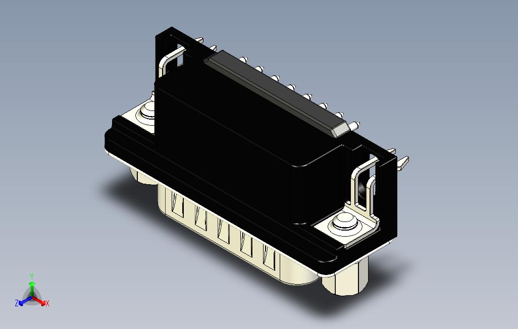 D-SUB15直角公连接器，用于PCB安装