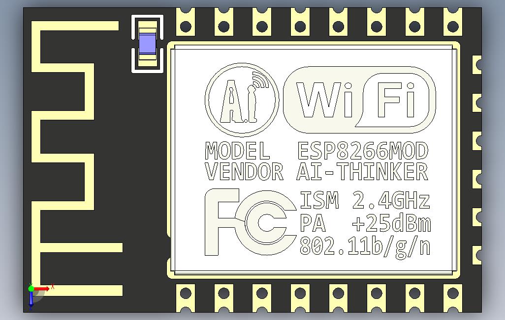 ESP-12F（ESP8266）_STEP_模型图纸免费下载 – 懒石网