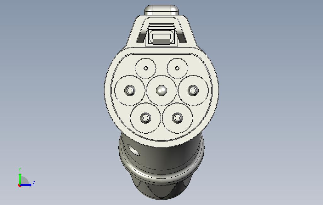 EV充电器类型2插头 左侧视图