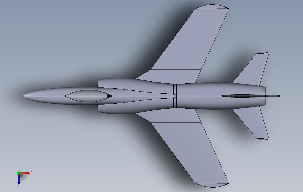 F-11虎式战斗机 俯视图