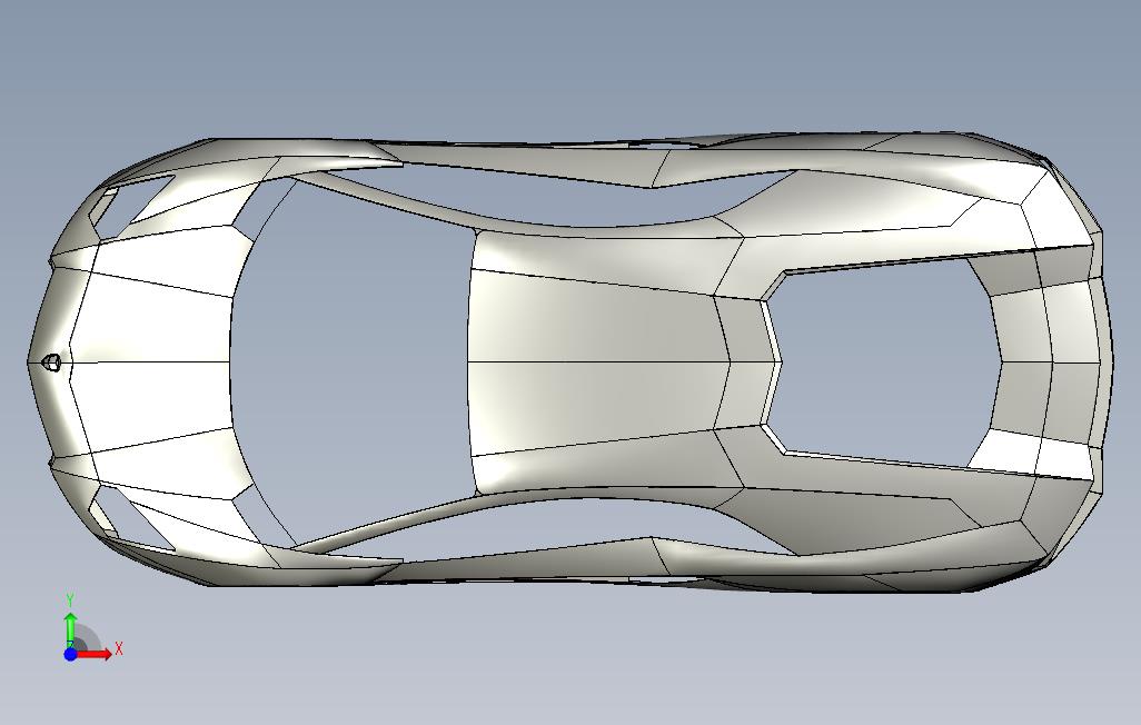 LamborghiniAvantadoBody 正面视图