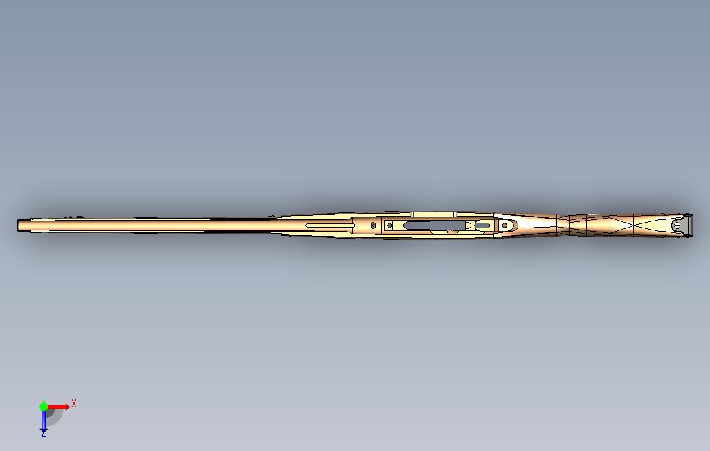 M18913步枪枪托的完整装配 俯视图