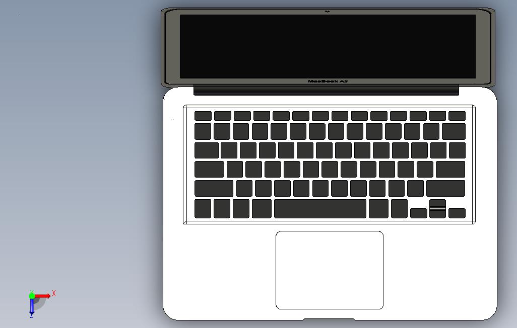 Macbook空气 俯视图