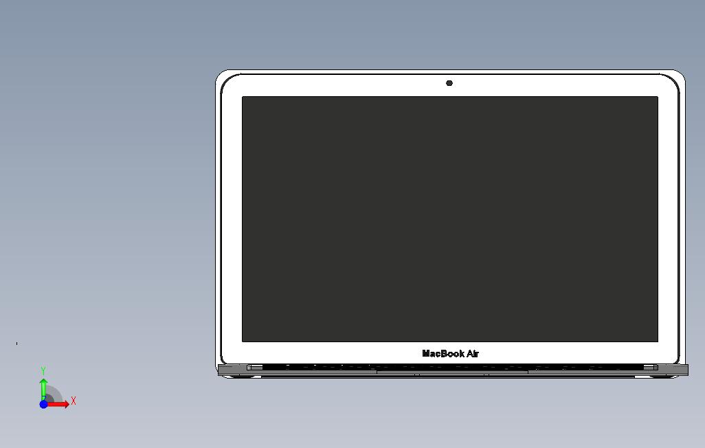Macbook空气 正面视图