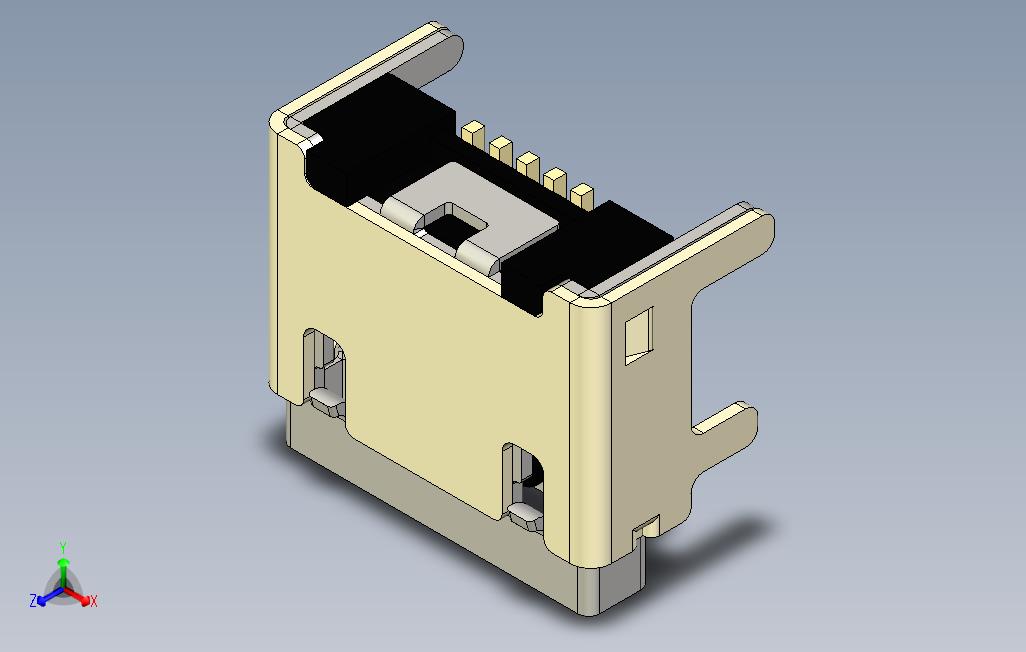 MicroUSBPCB连接器直角插座