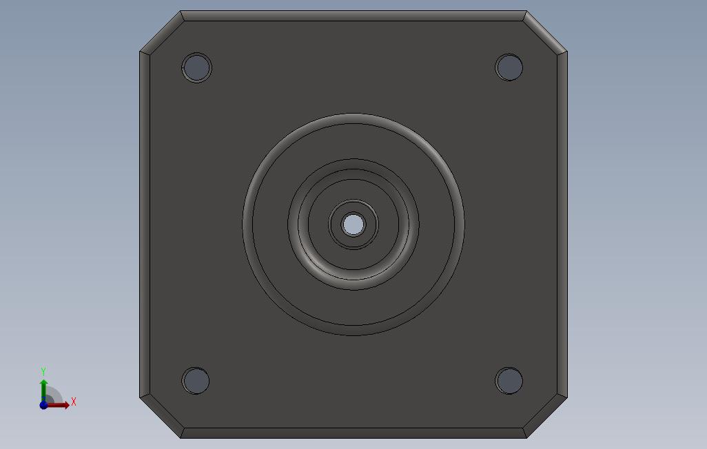 Nema17带滑轮-3D打印机CNC 正面视图