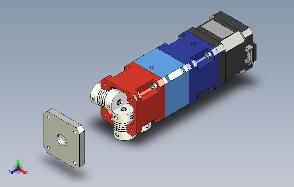 NEMA17电机3D可打印行星减速器