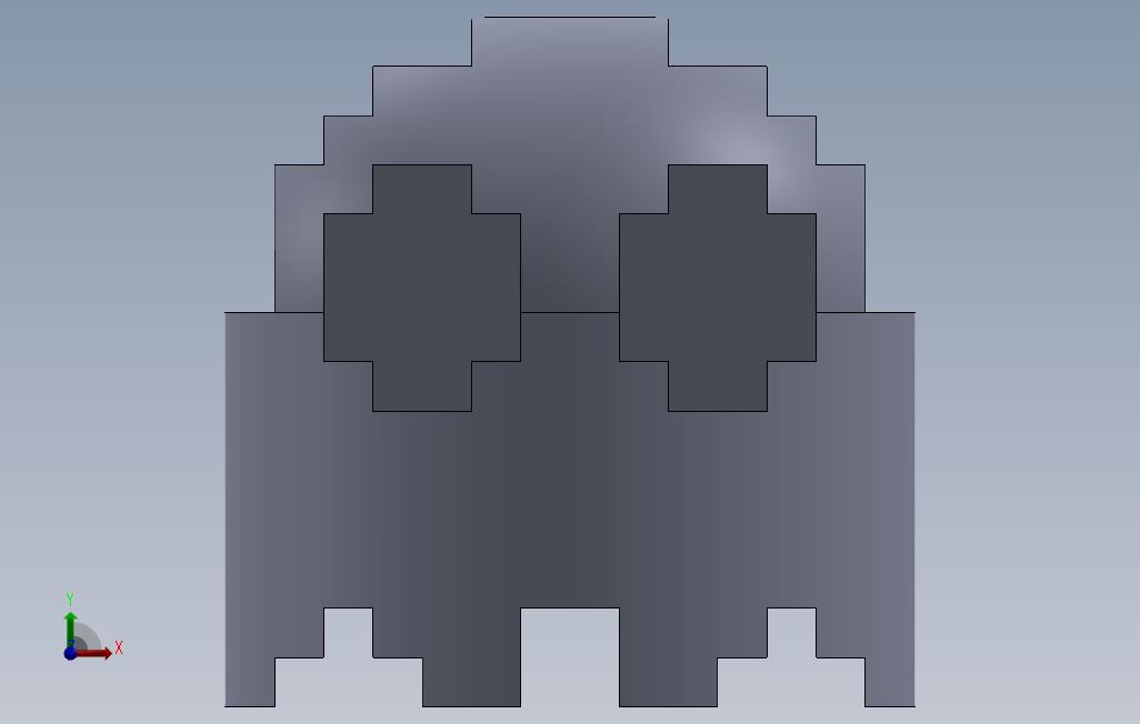 PacMan幽灵 正面视图