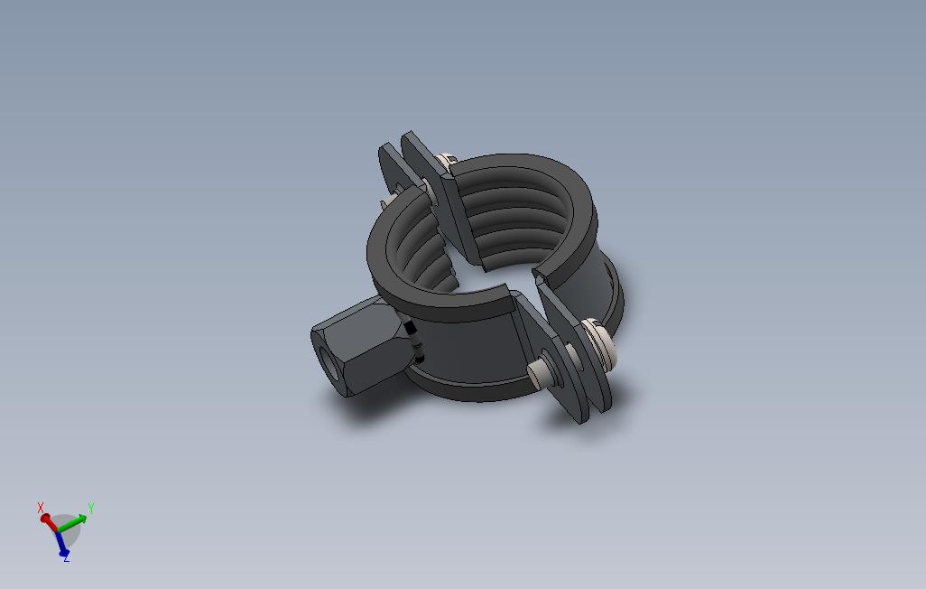 PipeClampWithRubberProfileamp；Nut114“钢管夹14”