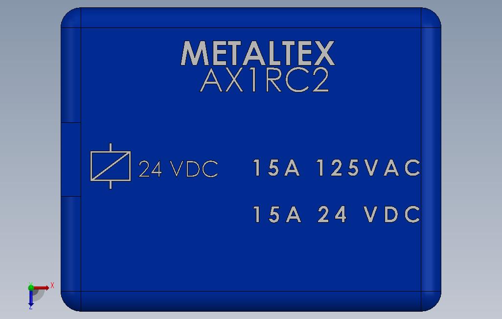 ReleMetaltexAX1RC224VDC 俯视图