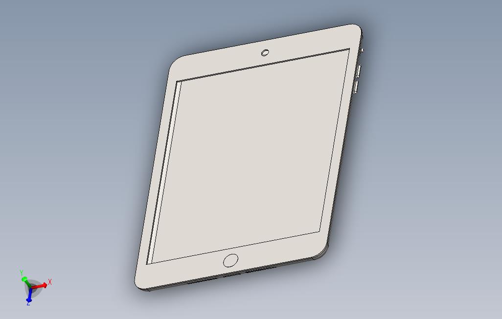 SOLIDWORKS中的IPADMINI三维模型