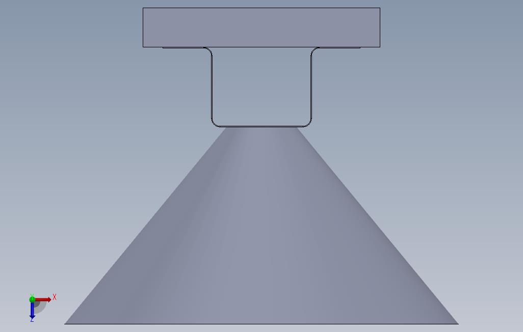 SolidWorks中的仿真实践模型 俯视图