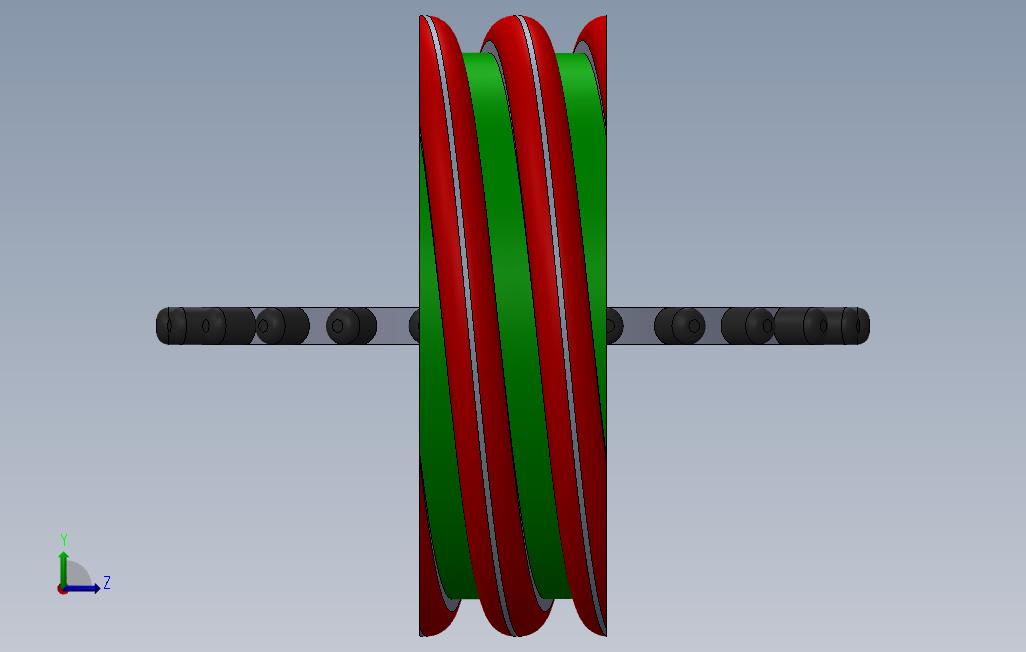 SolidWorks用弧面凸轮分度仪 左侧视图
