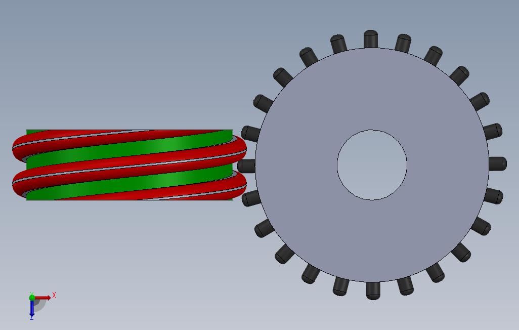 SolidWorks用弧面凸轮分度仪 俯视图