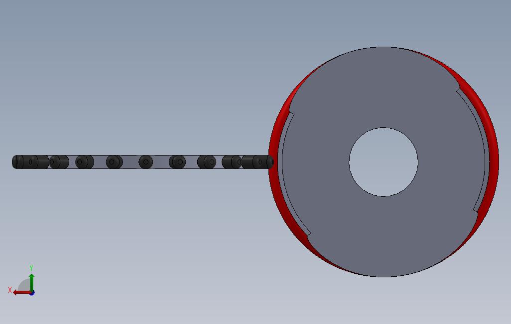 SolidWorks用弧面凸轮分度仪 背面视图
