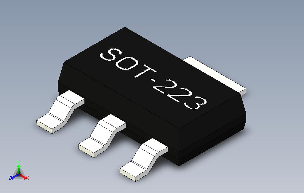 SOT223-4-2.3-6.7-3.7_IGES_模型图纸免费下载 – 懒石网