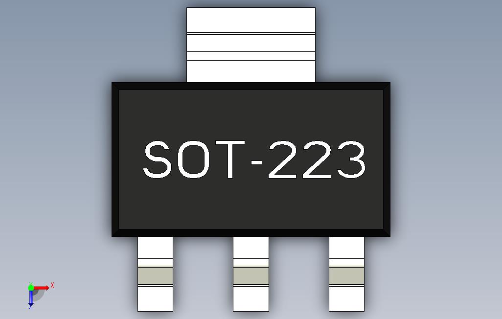 SOT223-4-2.3-6.7-3.7_IGES_模型图纸免费下载 – 懒石网