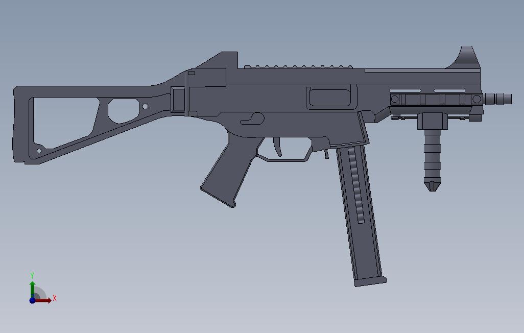 UMP45_SOLIDWORKS 2010_模型图纸免费下载 – 懒石网